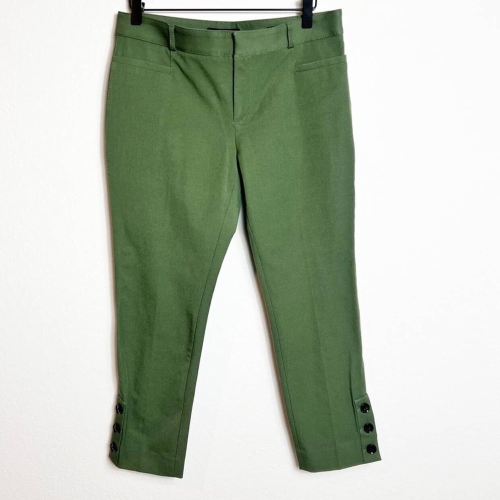 Banana Republic Sloan Olive Green Capri Pants Women Size 8